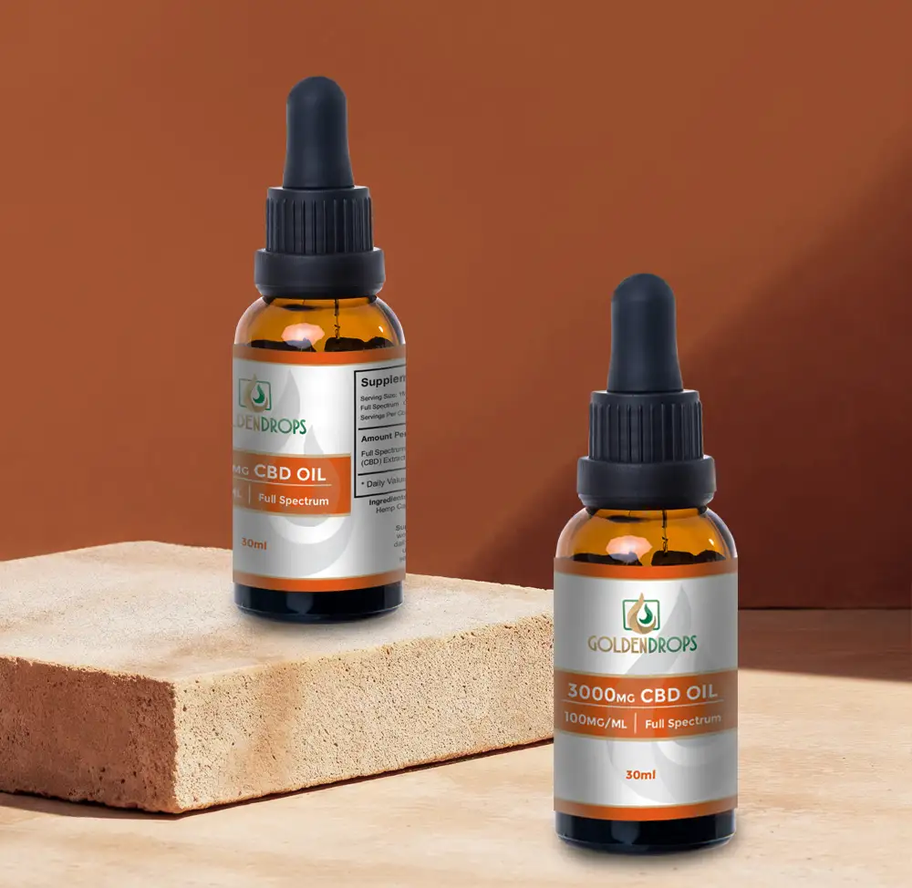 CBD Oil Full Spectrum 3000mg packaging details