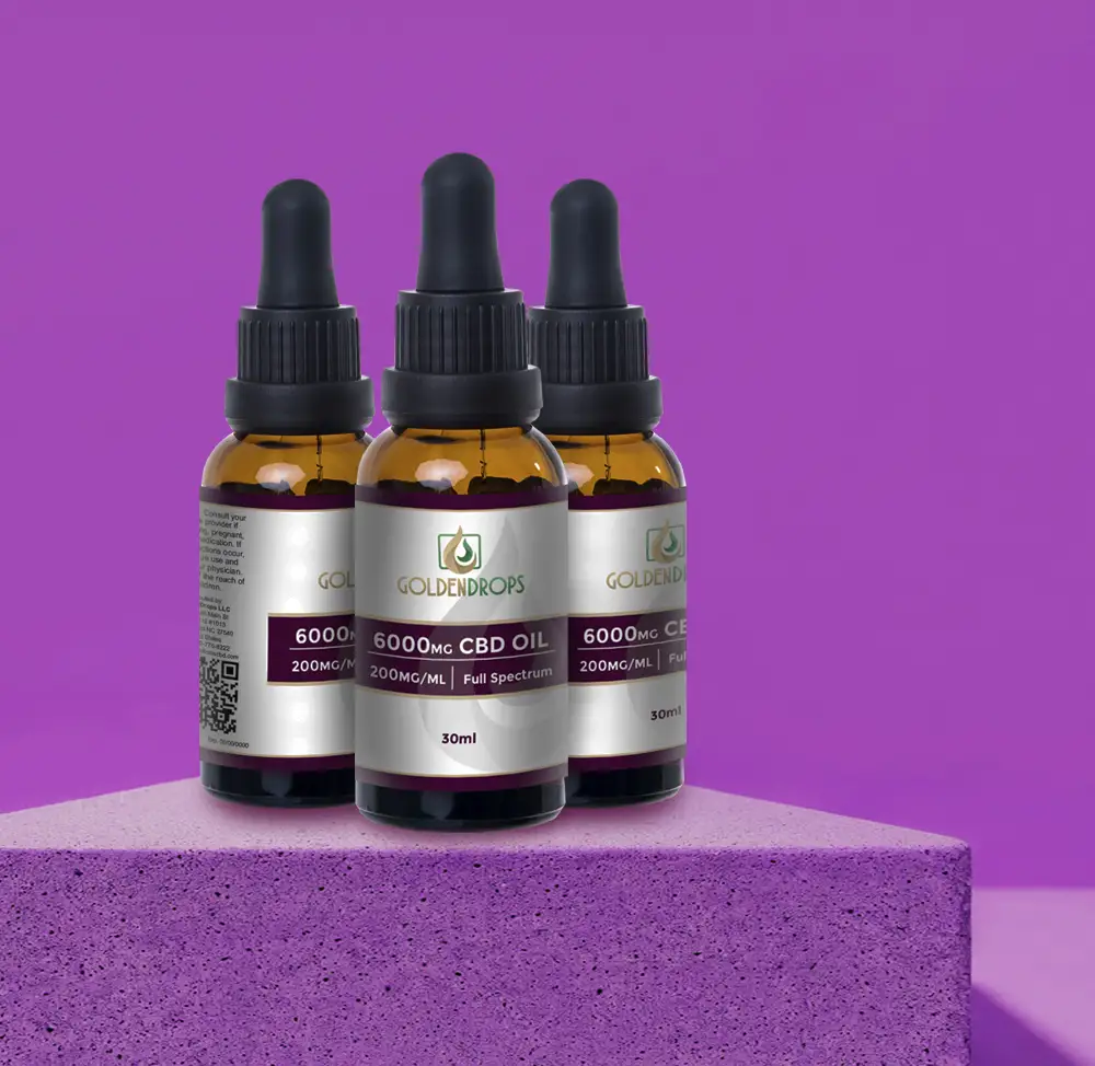 Premium Full Spectrum CBD Oil 6000mg packaging details