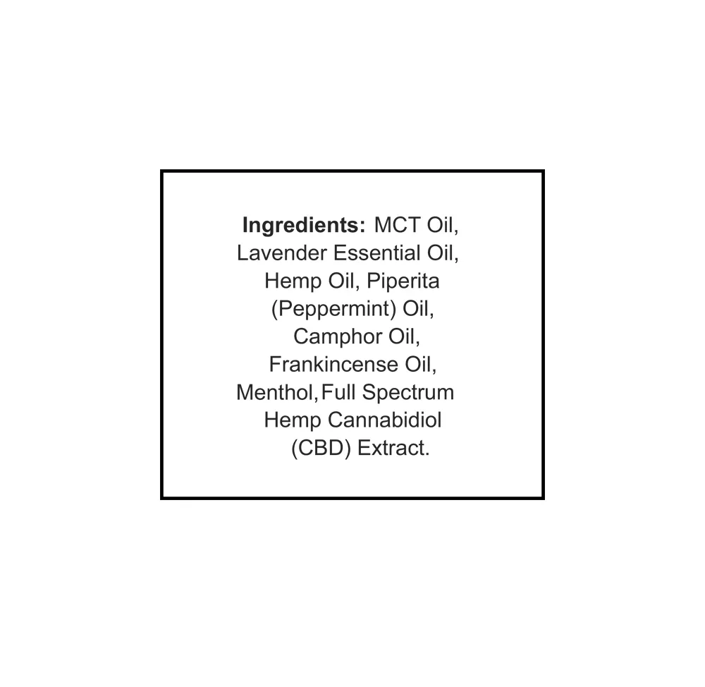 CBD Salve for muscle relief and recovery supplement facts